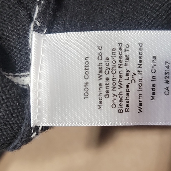 Talbots Size 2X Black w/White Stripe & Contrasting Gingham Plaid Cuff Sweater - Picture 9 of 9